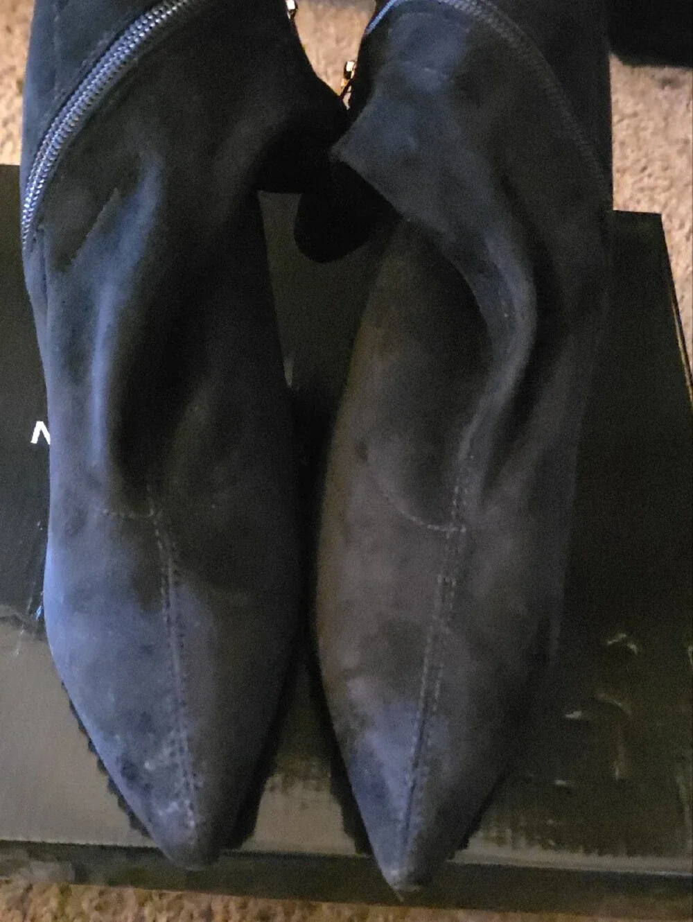 New York & Co. 🎀 Black Suede Wedge Boot with Side Zip